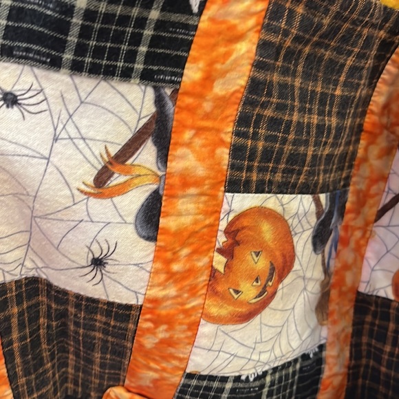 Halloween Themed Handmade Quilted Sweatshirt Jacket-Large - Picture 6 of 11